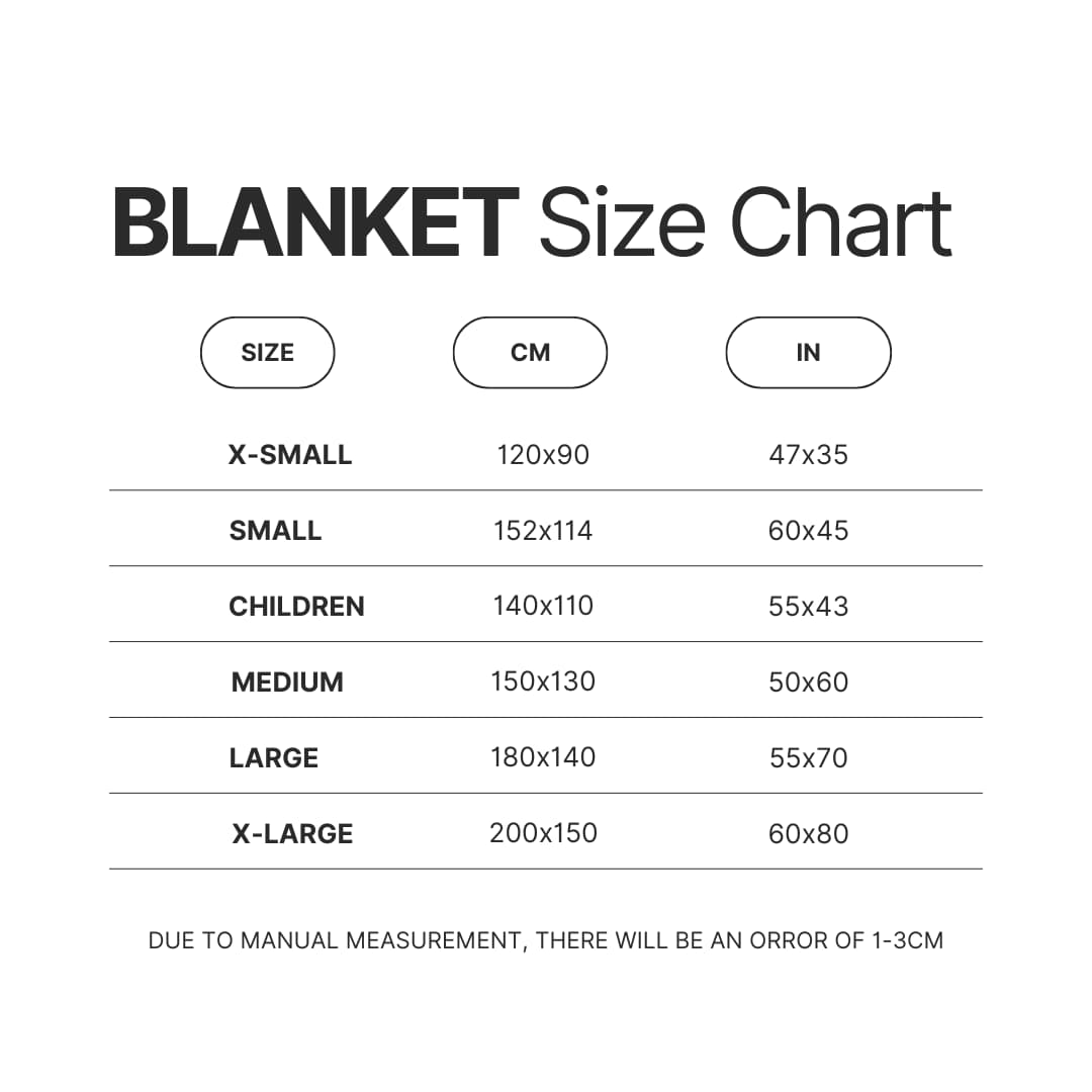 Blanket Size Chart - Beagle Gifts