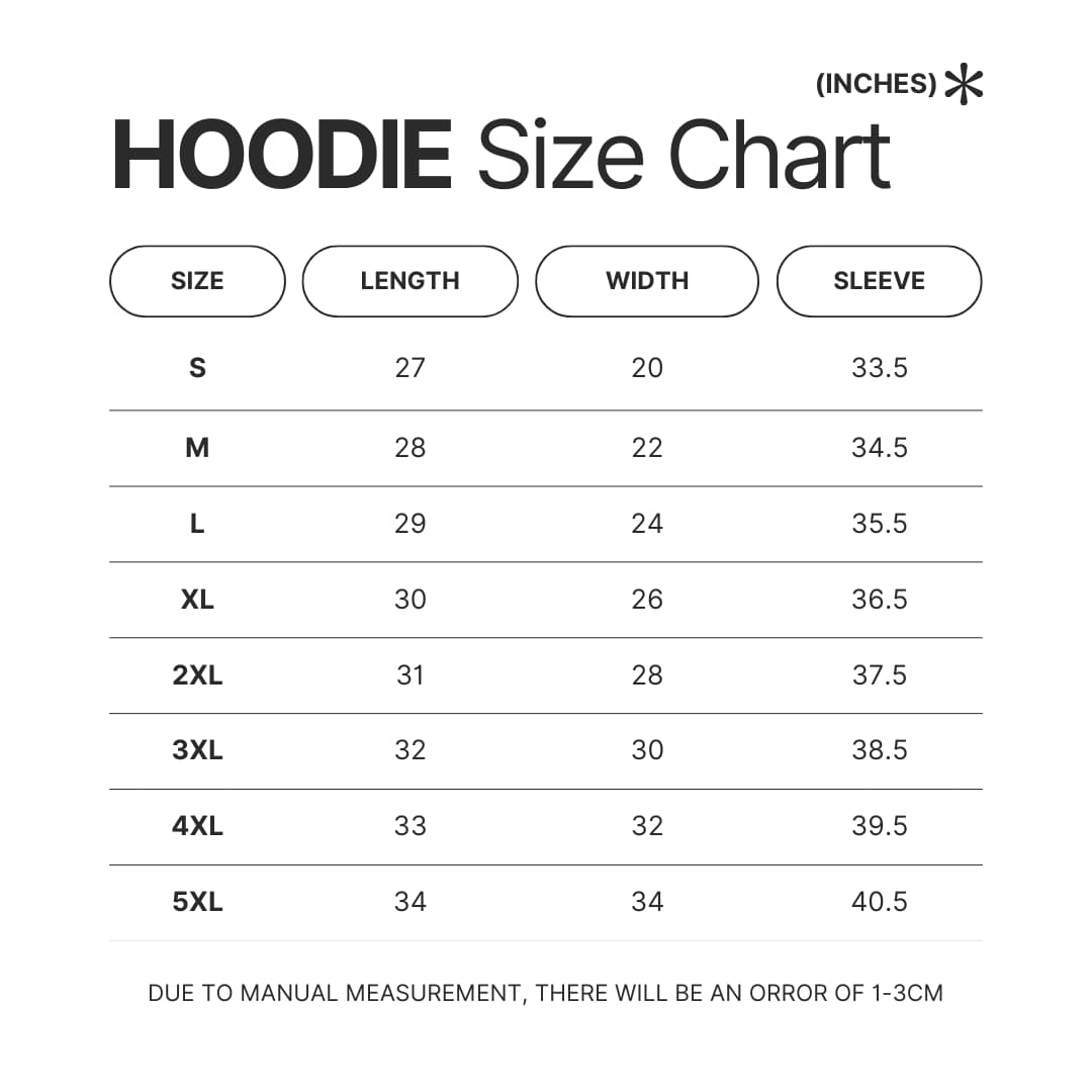 Hoodie Size Chart - Beagle Gifts