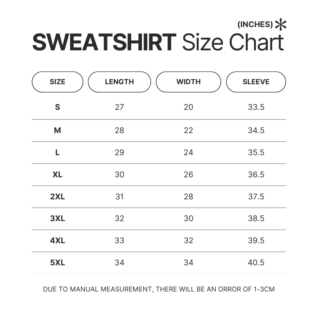 Sweatshirt Size Chart - Beagle Gifts
