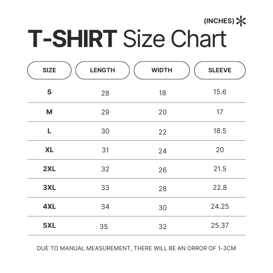 T shirt Size Chart - Beagle Gifts