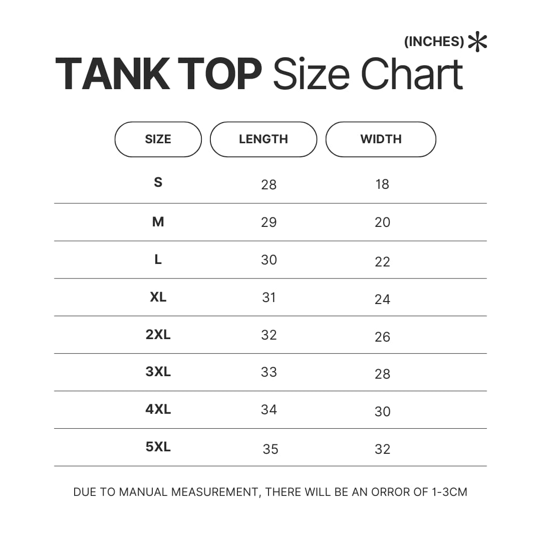 Tank Top Size Chart - Beagle Gifts