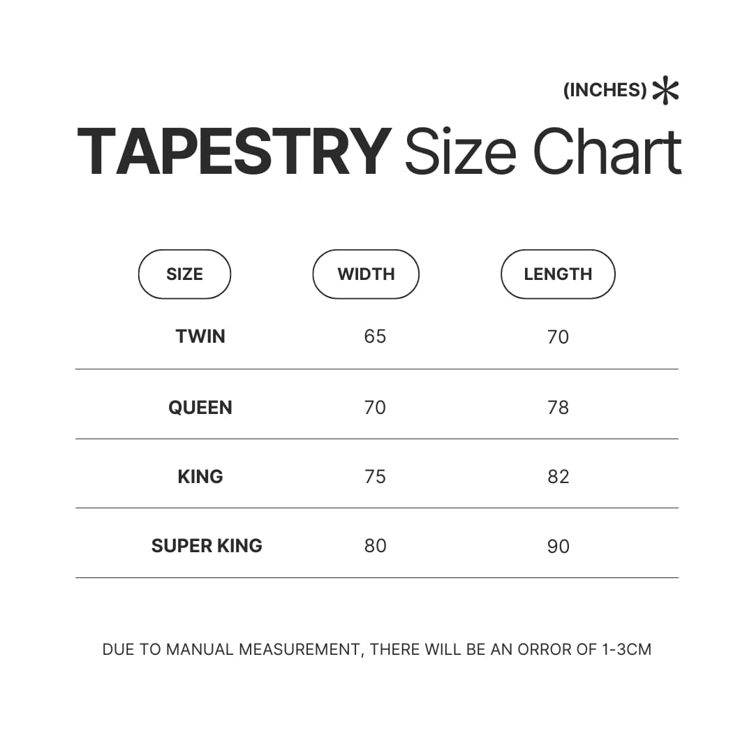 Tapestry Size Chart - Beagle Gifts