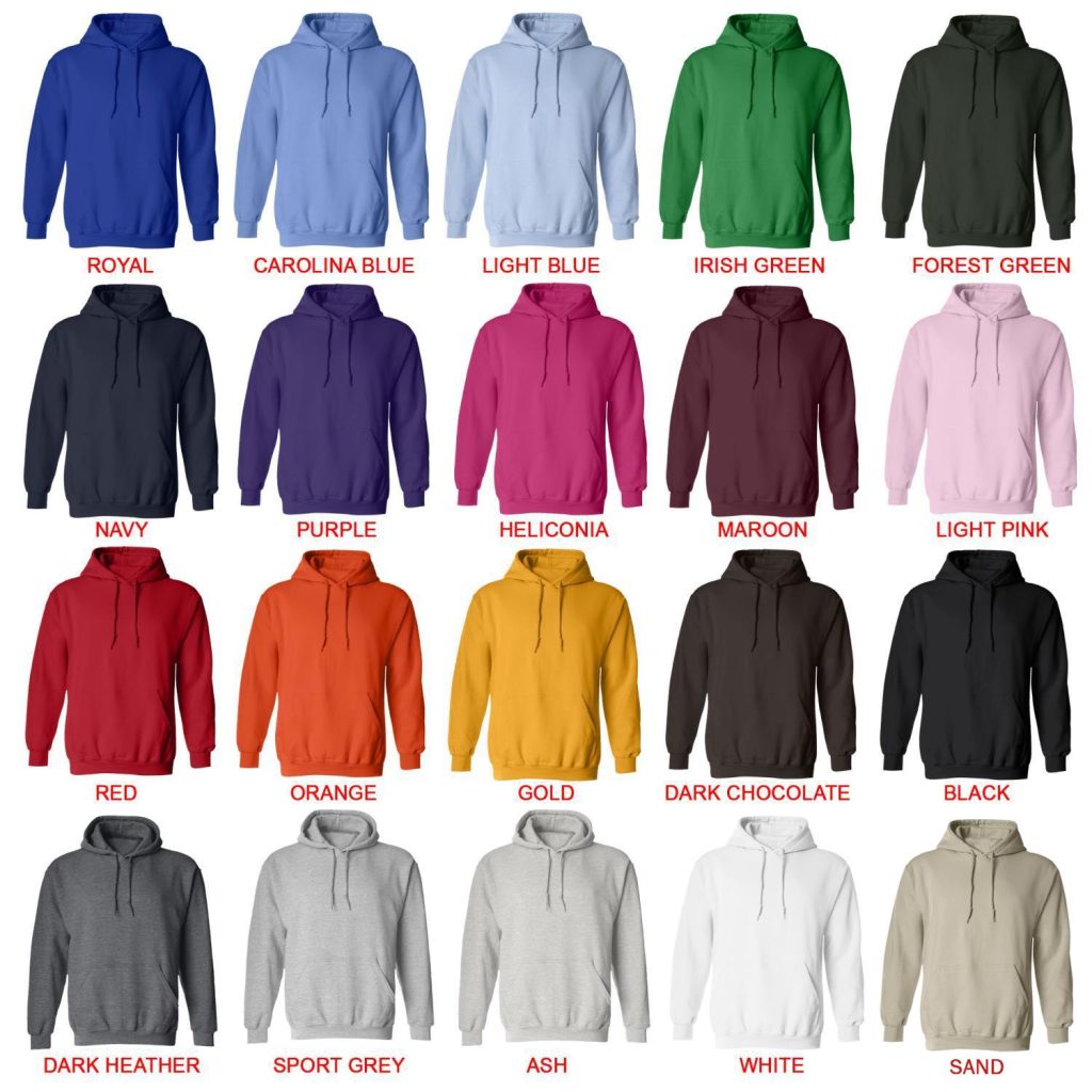 hoodie color chart - Beagle Gifts