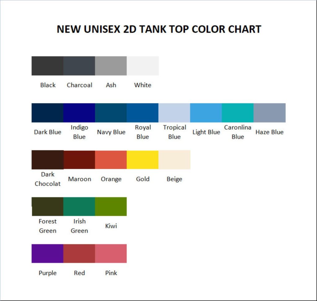 tank top color chart - Beagle Gifts