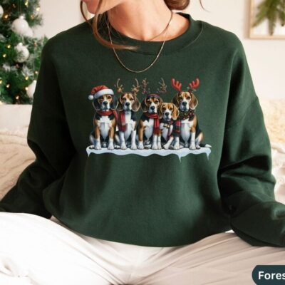 Beagle Dog Person Christmas Sweatshirt