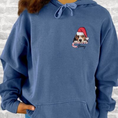 Personalized Beagle dog Unisex Garment-Dyed Hoodie