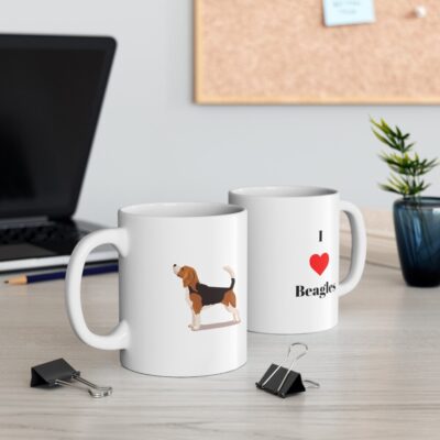 I Heart Beagles Standing Beagle Mug