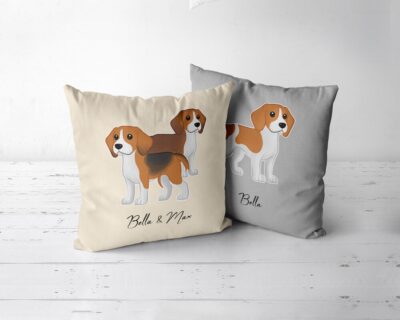 Personalized Beagle Gift Throw Pillow