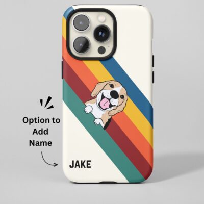 Custom Name Retro Beagle Funny Dog Phone Case