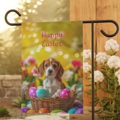 Beagle Puppy Easter Garden Flag