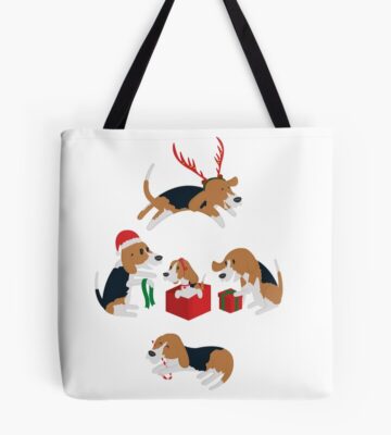 Beagle Christmas Tote Bag