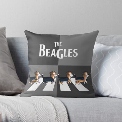 The Beagles Throw Pillow