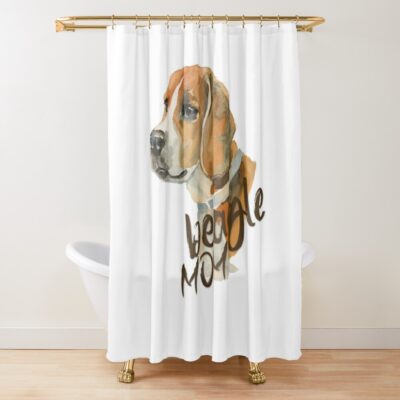 Beagle Mom Shower Curtain